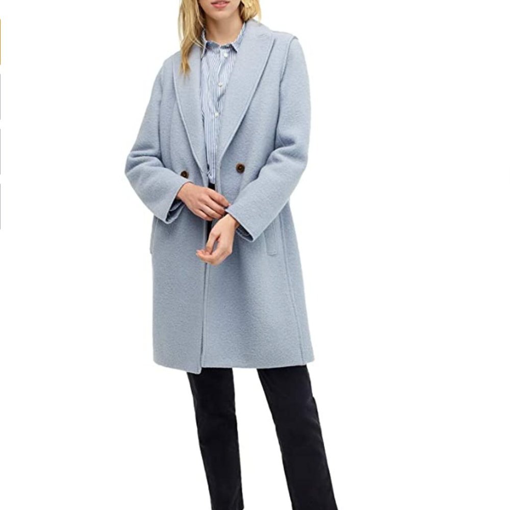NWT J.Crew Daphne Boiled Wool Topcoat